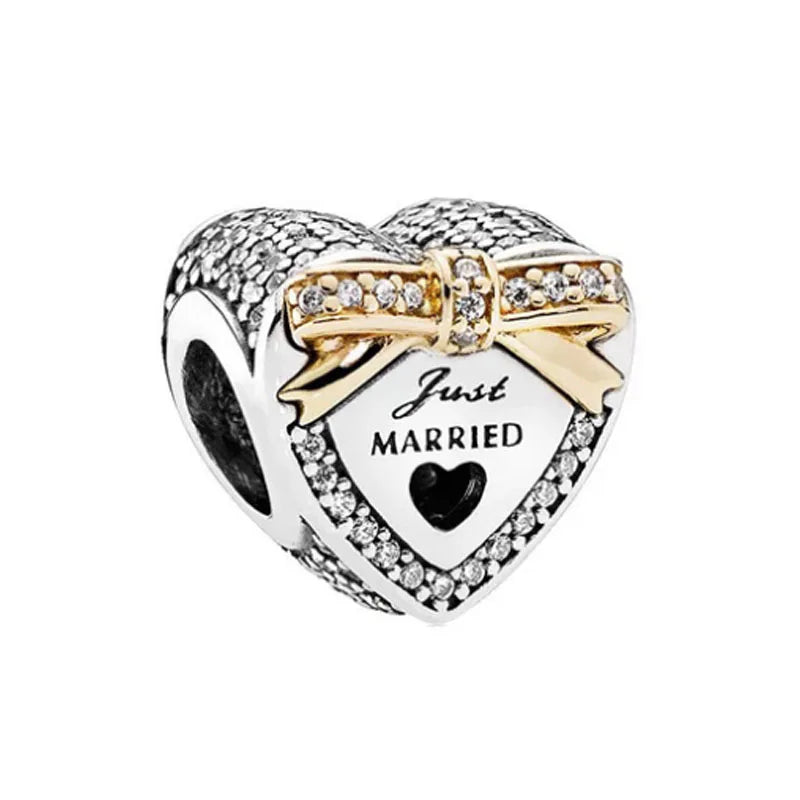 925 Sterling Silver Monkey, Dog Paw & Heart Mom Charm | Fits Original European Bracelet DIY Jewelry Gift