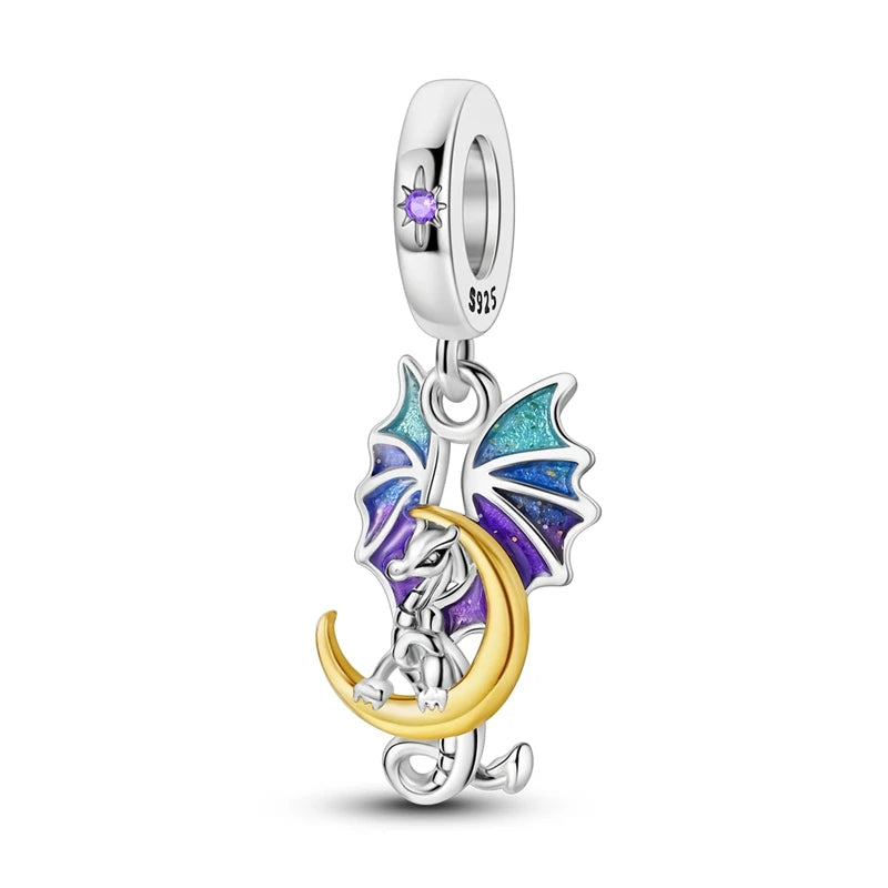 925 Sterling Silver Animal Charms – Dog, Cat, Firefly, Butterfly & Dragonfly Beads Fit Pandora Bracelet DIY Women’s Jewelry