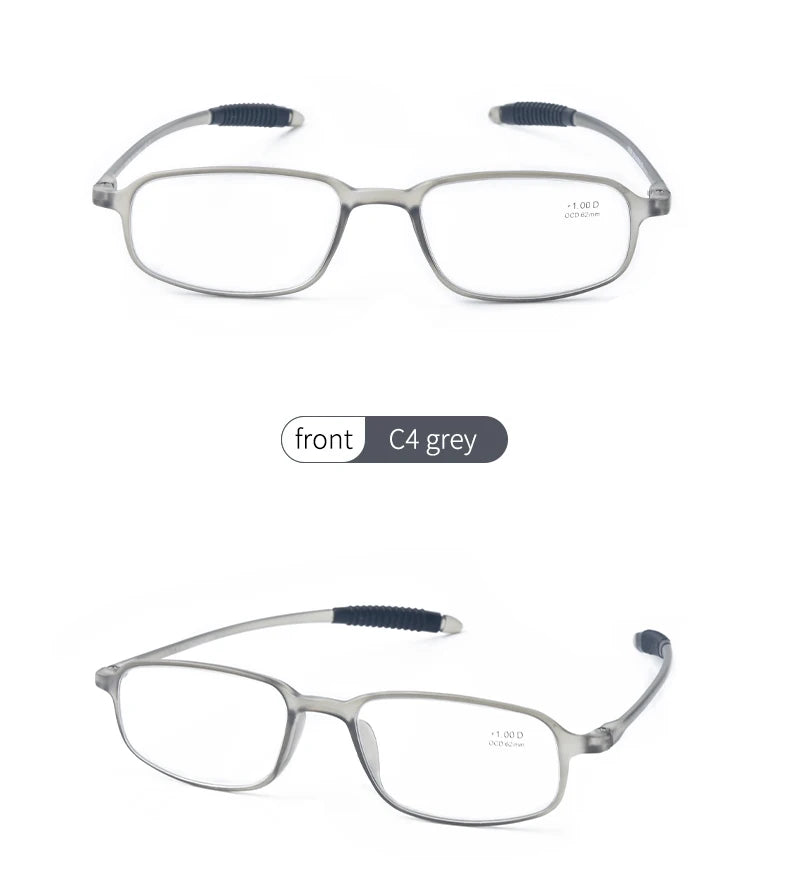 GUANHAO Unisex Reading Glasses 👓 Clear TR90 Frame – Presbyopia 1.0