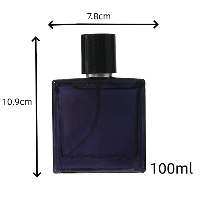 30/50/100ml Refillable Perfume Bottle – Bright Black Glass Spray Atomizer | Portable Travel Mist Bottle