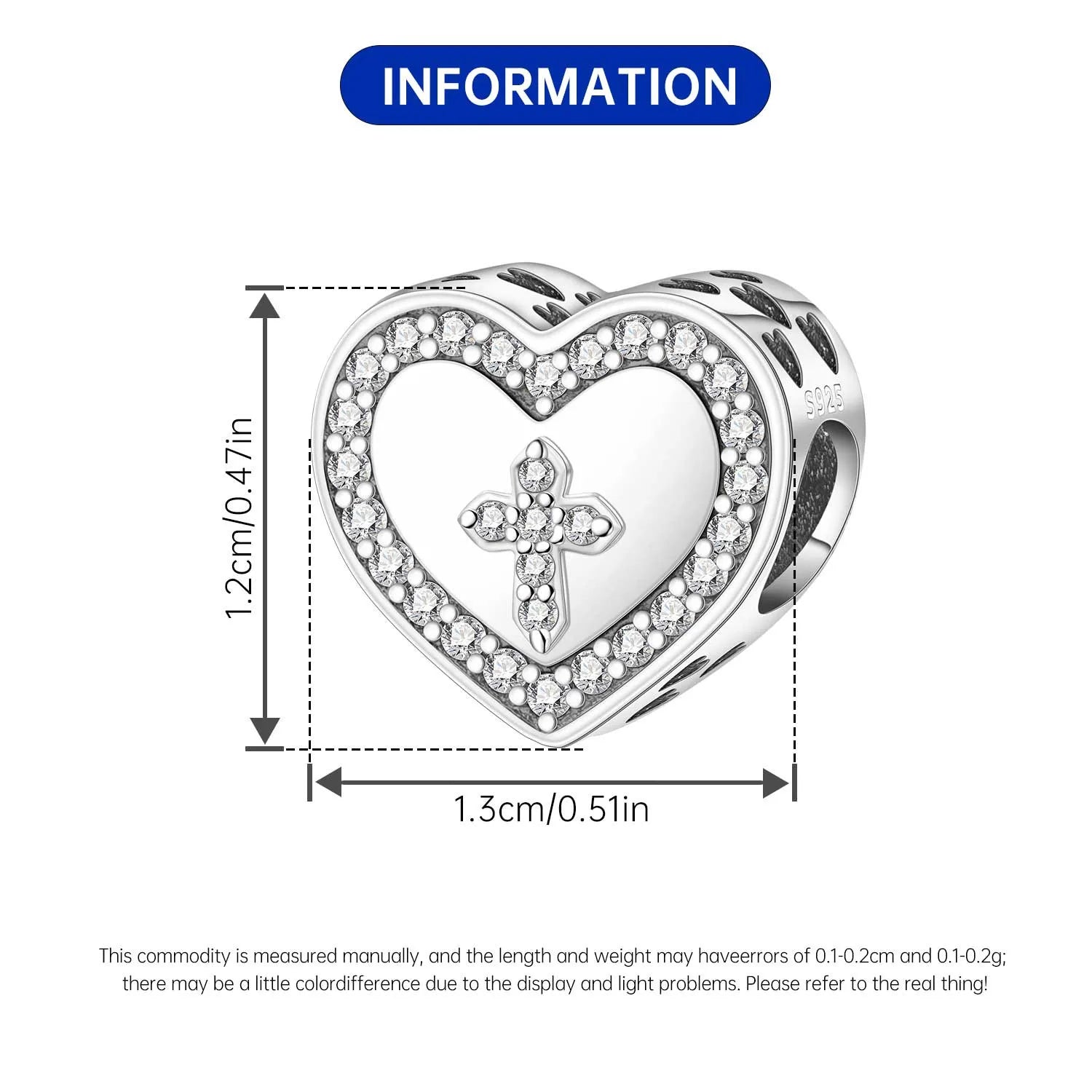 925 Sterling Silver Jesus Religious Symbol Charm Bead | Faith Pendant for Original Bracelet DIY Jewelry Gift