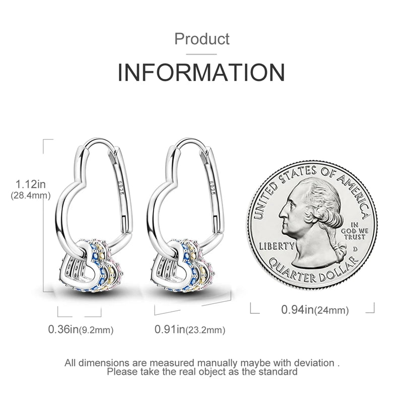 925 Sterling Silver Starlight Crystal Hoop Earrings – Circular Snake Bone Design Women’s Fashion Jewelry Gift