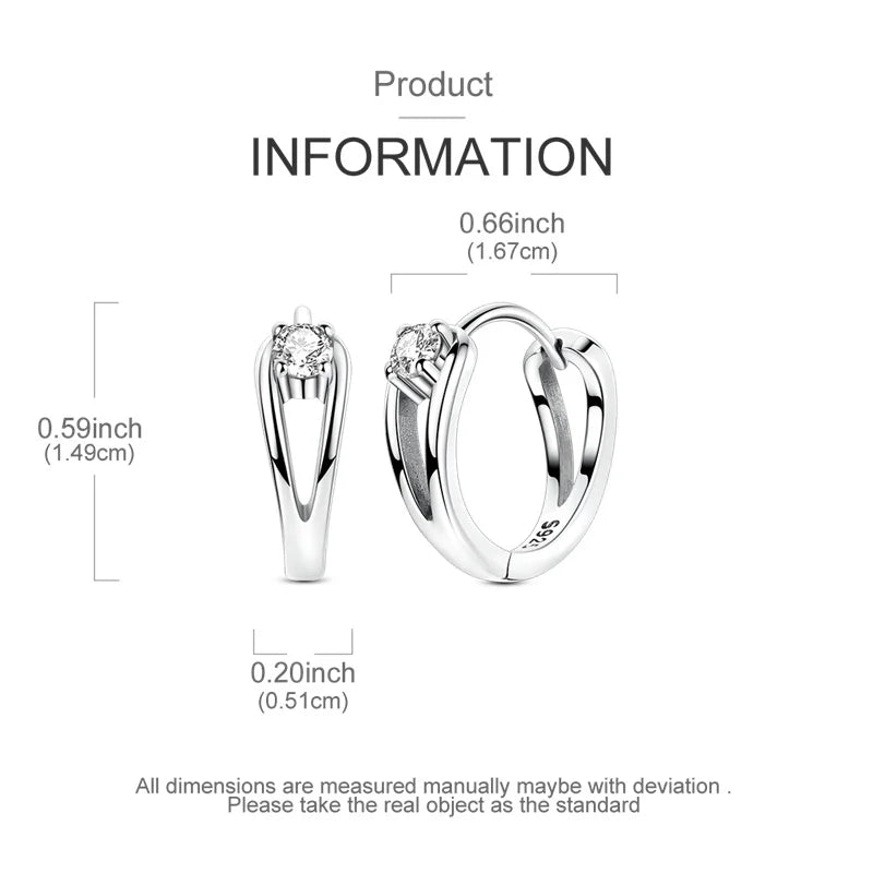 New Original 925 Sterling Silver Sweetheart Bow & Crab Ocean Earrings | Donut Zircon Round Design Women’s Fine Jewelry