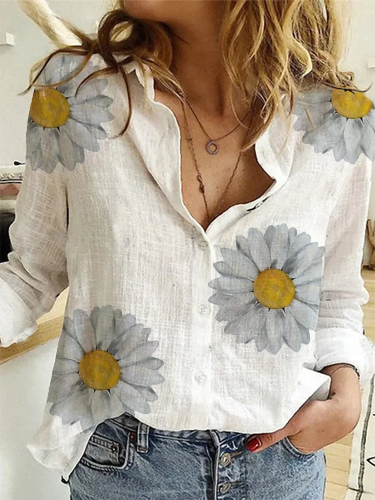 Vintage Cotton Linen Blouse – Long Sleeve Casual Shirt for Women Spring Autumn Top 🌿✨