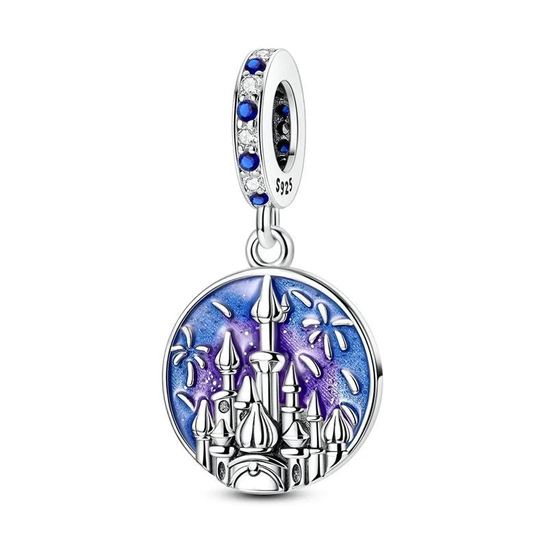 925 Sterling Silver Golden Geometry Set Charms | Heart Star Earrings Rings Bracelets Necklaces Women DIY Jewelry Gift