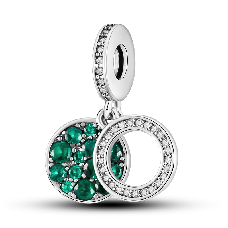 925 Sterling Silver Colorful Charms – Rose, Crown, Rainbow & Heart Dangle Beads Fit Pandora Bracelet & Necklace