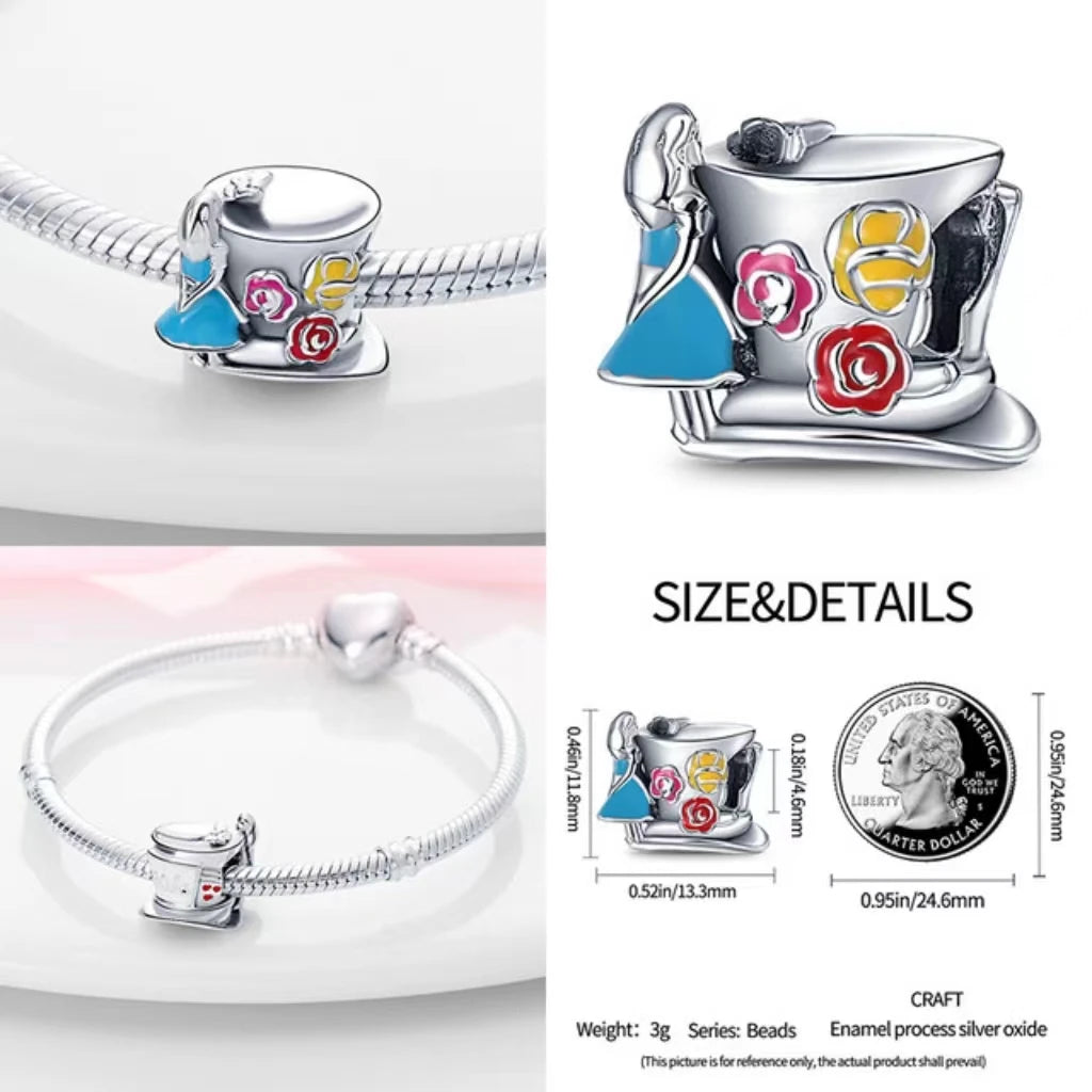 2025 New 925 Sterling Silver Disney & Harry Potter Charm Beads – Fit Original Pandora Bracelet, Women’s Fashion Gift