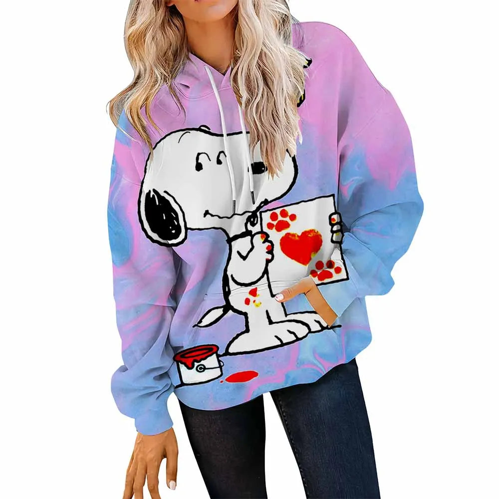 Women’s Disney Stitch Long Sleeve Hoodie – Unisex Round Neck Sweatshirt Y2K 90s Gothic Autumn Winter Pullovers 🐾❄️