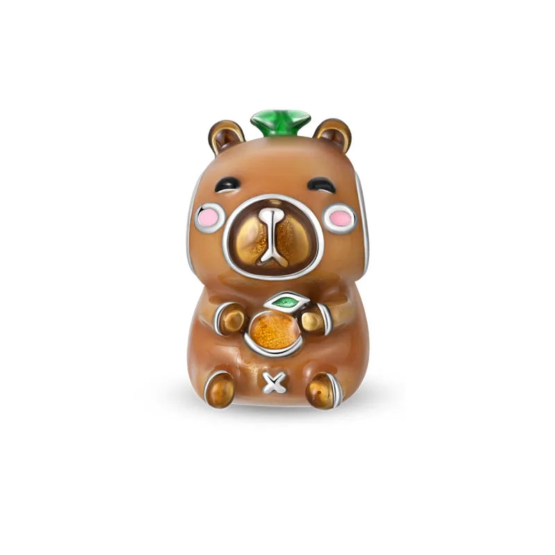 100% 925 Sterling Silver Teddy Bear, Kitten, Puppy & Elephant Luminous Firefly Charms | Sweet Beads Fit Pandora Bracelet Fine Jewelry