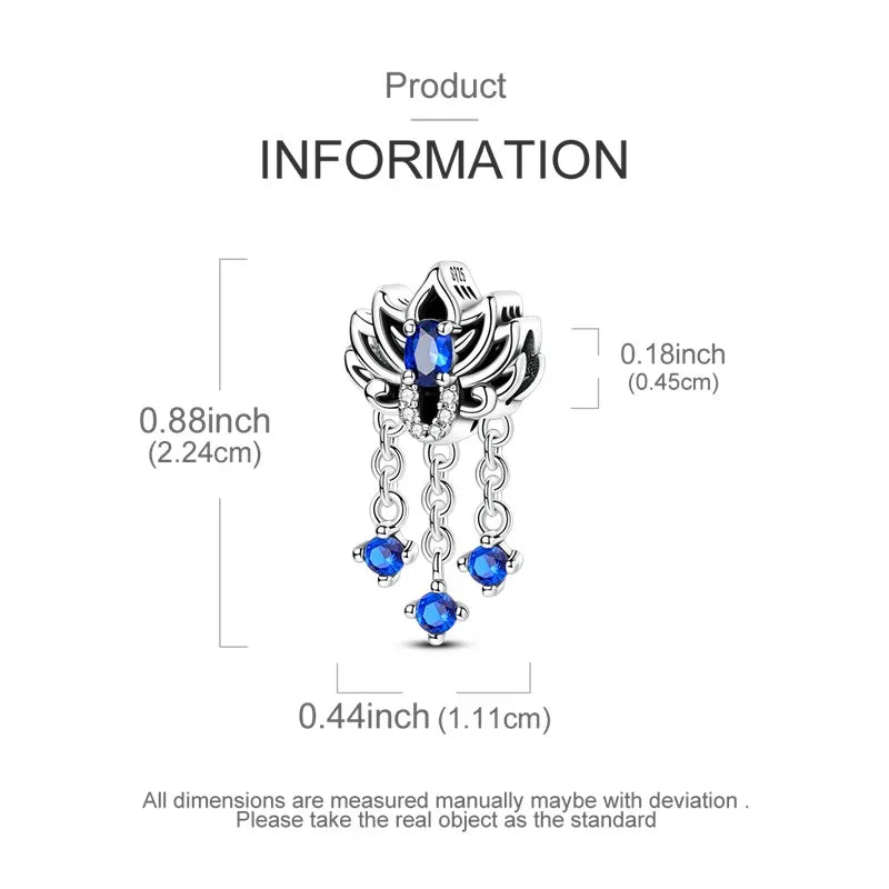 925 Sterling Silver Colorful CZ Zircon Dangle Charm | 2025 New Fashion Bead | Fits Pandora Bracelet | DIY Jewelry Gift