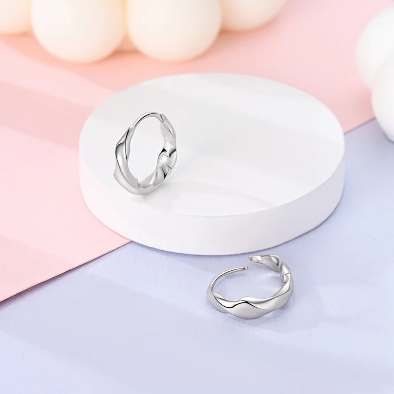 925 Sterling Silver Perfume & Fold-Eared Rabbit Hoop Earrings | Pave CZ Elegant Jewelry Gift for Women & Friends