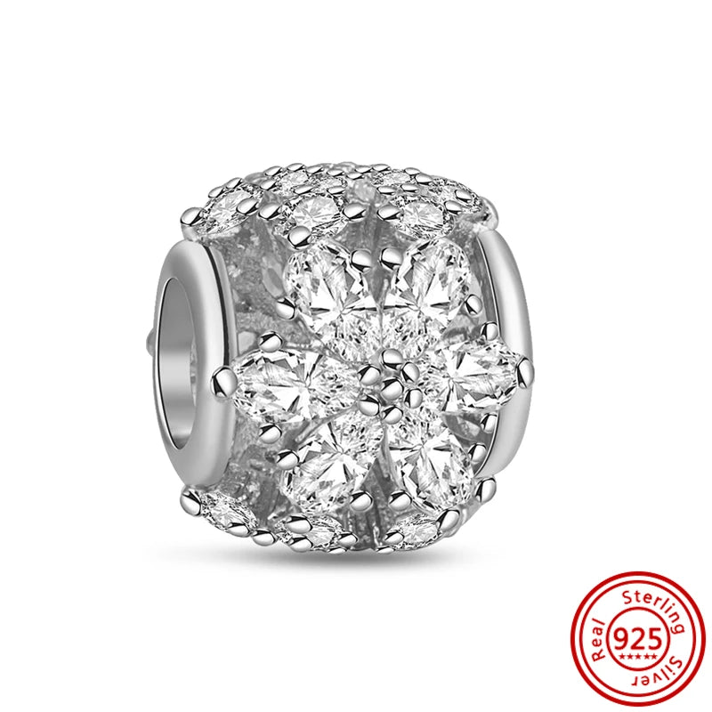 Authentic 925 Sterling Silver Snowflake, Starfish, Shell & Heart Charms | Fit Original Bracelets DIY Women Jewelry