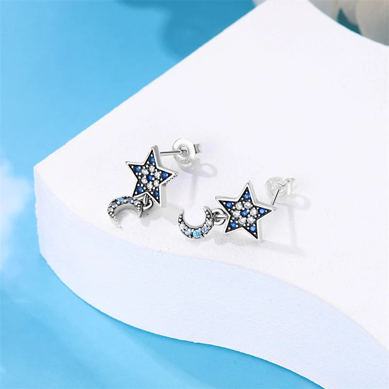 Luxury 925 Sterling Silver Ocean Mermaid Earrings | Pave CZ Fine Jewelry for Women