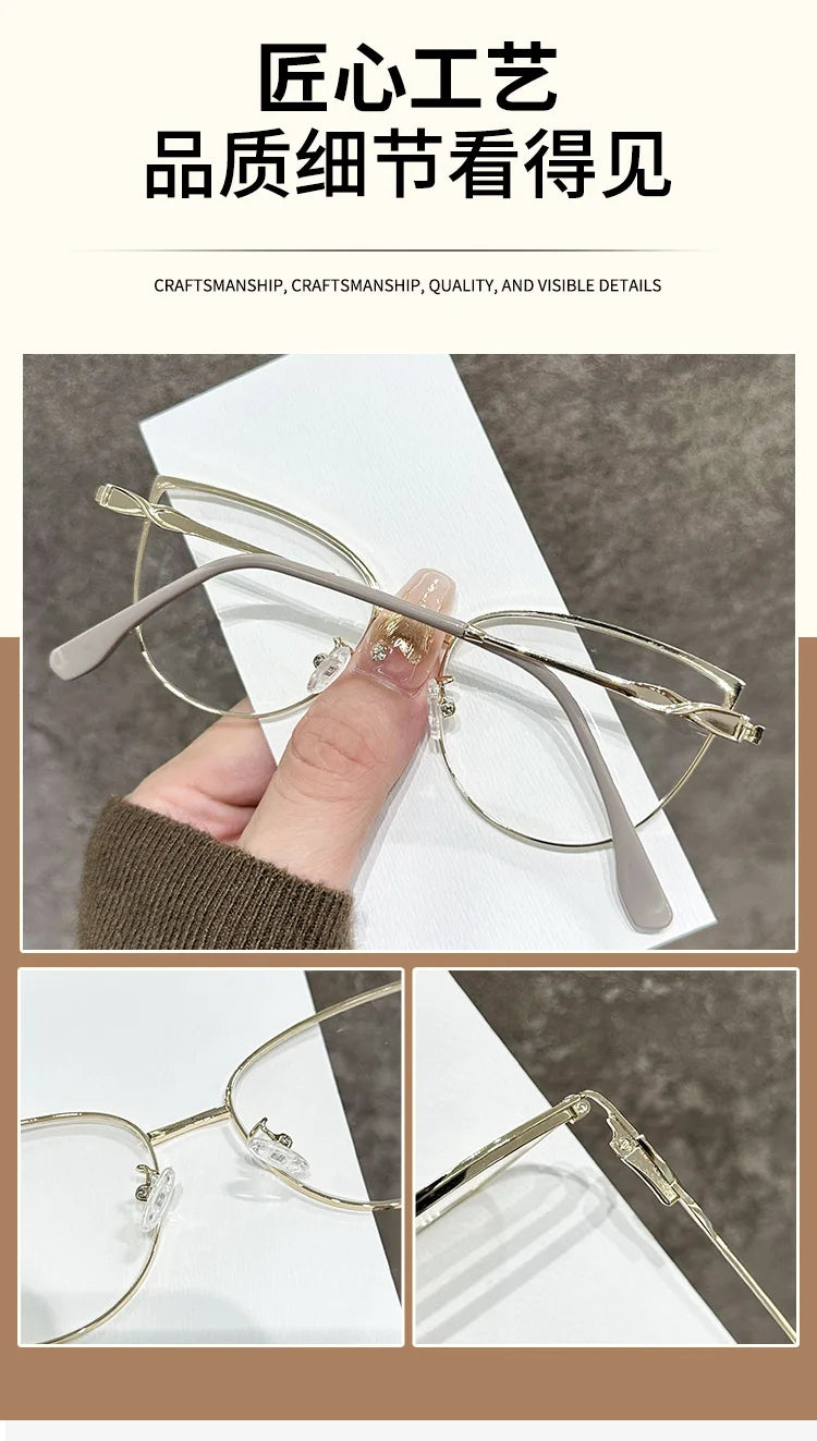 ZIROSAT J9289 Women’s Prescription Eyeglasses – Alloy Frame Optical Glasses for Female Eyewear