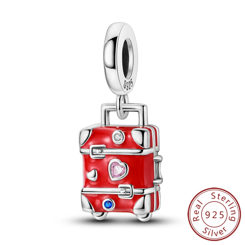 Original 925 Sterling Silver Paris Tower & Travel Charms – DIY Bracelet & Pendant Jewelry
