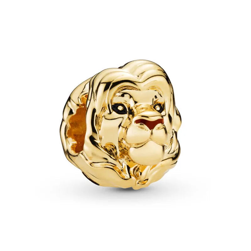 Miniso Disney 925 Silver Tiger & Lion Winnie The Pooh Charm Bead | Fit Original Bracelets & Necklaces DIY Women’s Jewelry