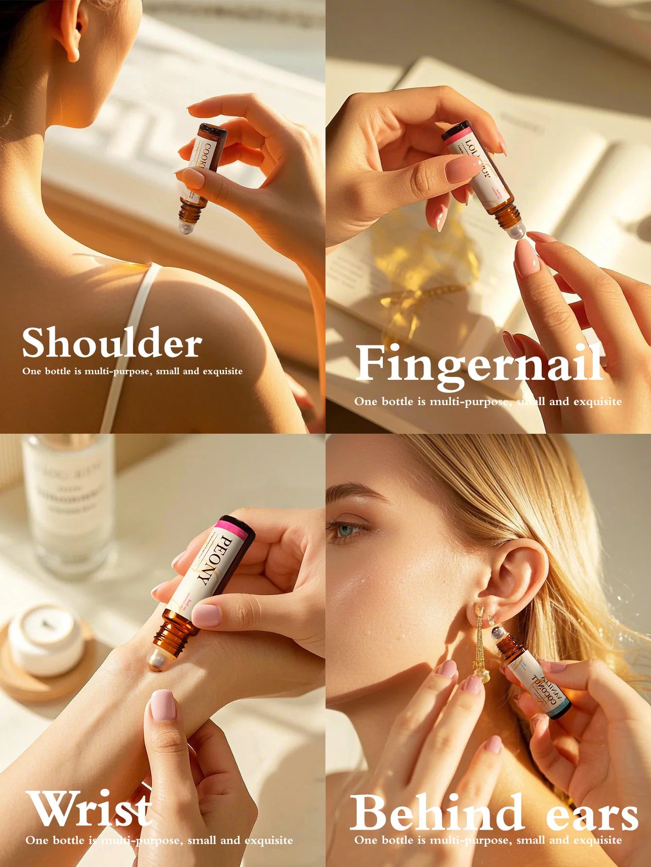 10ml Chocolate Musk Essential Oil Roller – Women’s Perfume, Moisturizing Body Massage Oil, Skincare & Nail Care Gift