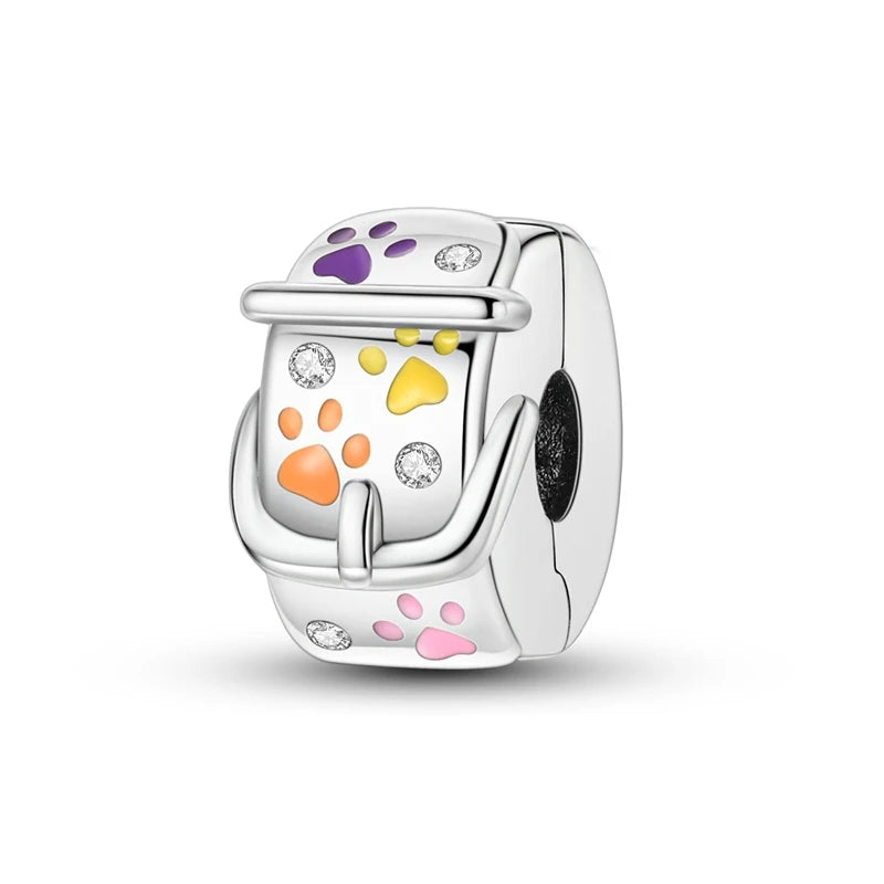 925 Sterling Silver Dog & Cat Animal Series Charms | Pet Beads for Original Bracelet & Necklace DIY Jewelry for Women