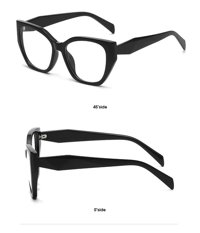 Luxury Cat Eye Myopia Glasses 👓 Tortoiseshell Oversize Anti-Blue Light