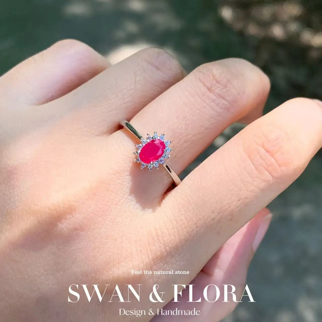 Natural Ruby Adjustable Ring for Women | 6x4mm Vintage 925 Silver Fine Jewelry Gift – High Quality Wholesale