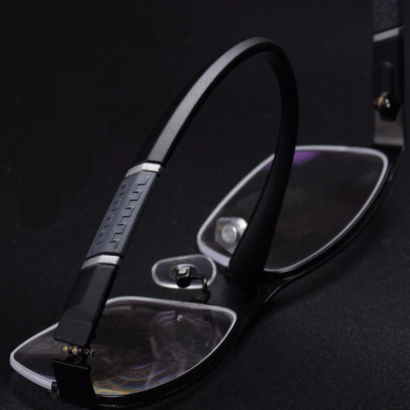Metal Anti-Blue Light Reading Glasses for Men – Business Farsighted Eyewear Diopter 0 to +4.0