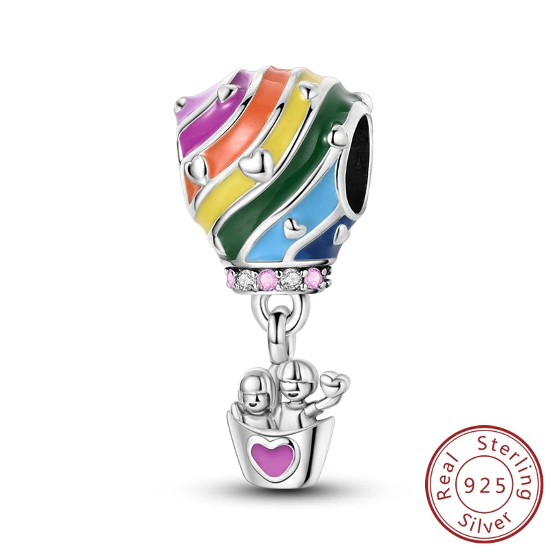 Original 925 Sterling Silver Paris Tower & Travel Charms – DIY Bracelet & Pendant Jewelry