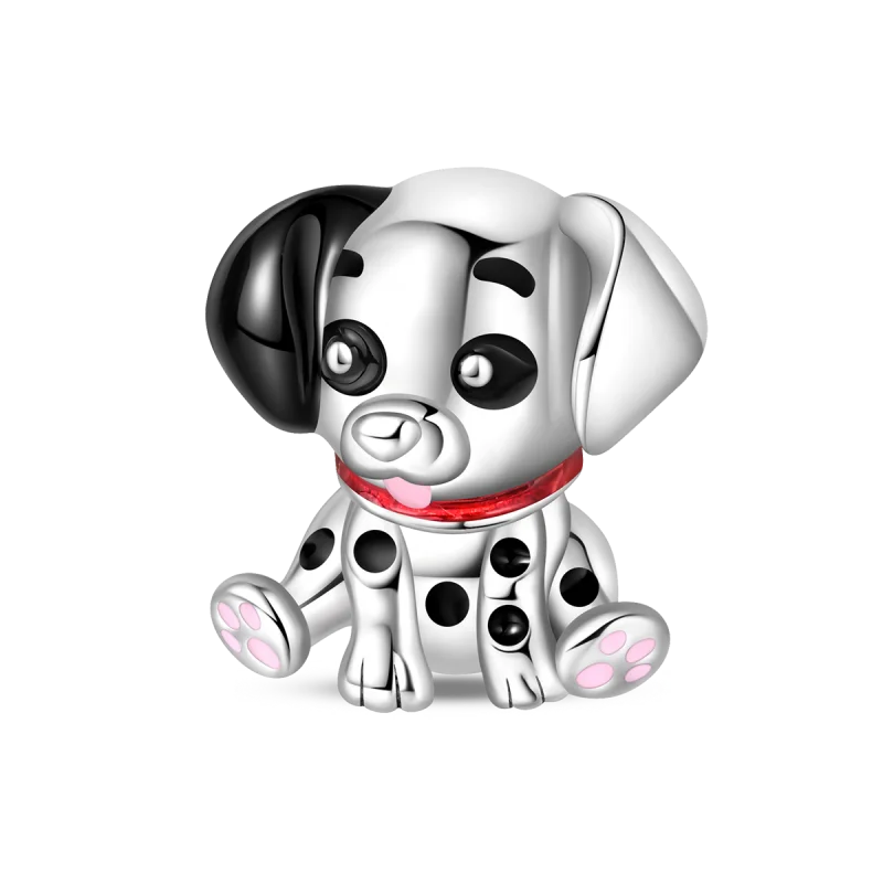 925 Sterling Silver Pink Cat & Dog Paw Charm Bead | Animal Claw Bone Beads for 925 Bracelet DIY Jewelry Gift