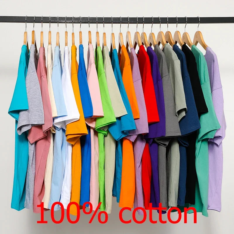 LEGIBLE 2025 Summer Women’s Cotton T-Shirt – Loose Solid Oversized O-Neck Tee 👕✨