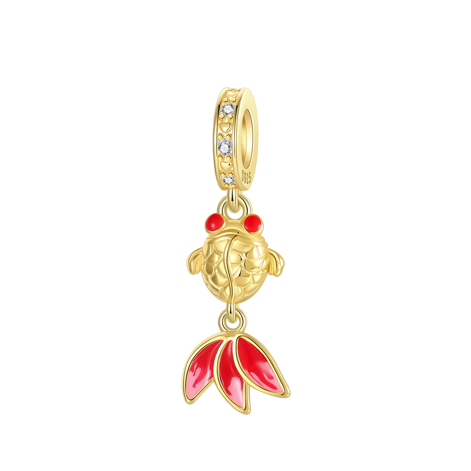 Gold Series Sun & Leopard Charm Beads – Original 925 Sterling Silver Inlaid Zircon DIY Pendants for Bracelet Jewelry Gifts