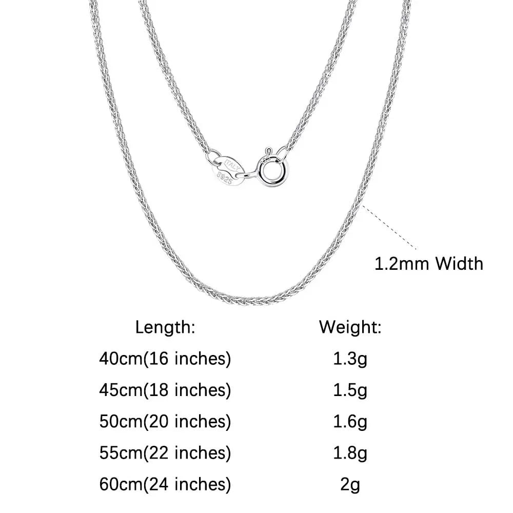 ORSA JEWELS Genuine 925 Sterling Silver Chopin Chain Necklace | Minimalist Unisex Chain 40–60cm SC53