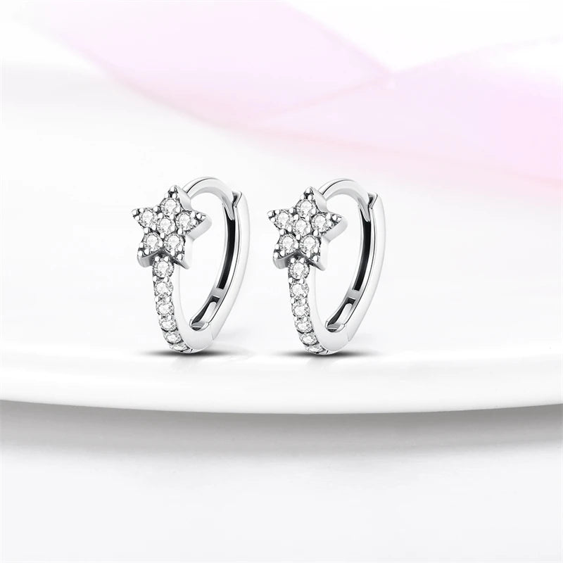 925 Sterling Silver Glowing Starfish & Shell Earrings | Fashion Jewelry for Women