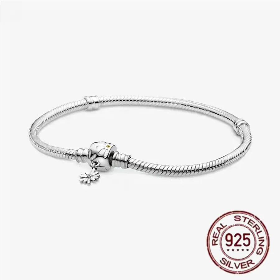 100% 925 Sterling Silver Heart Crown Snake Chain Bracelet | Women’s Fashion DIY Charm Bracelet – Original Fit