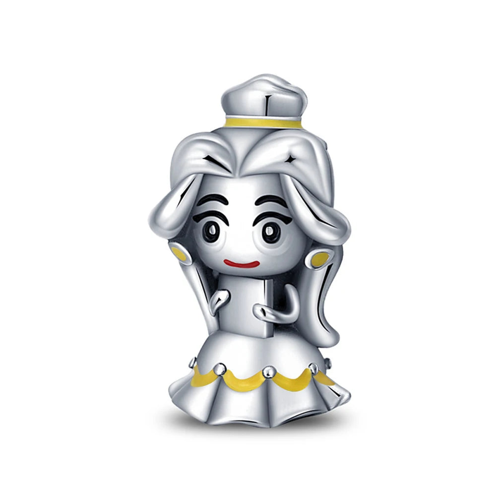 Disney 925 Sterling Silver Princess & Character Charms | Stitch, Olaf, Mickey, Donald & Tigger Beads Fit Pandora Bracelet