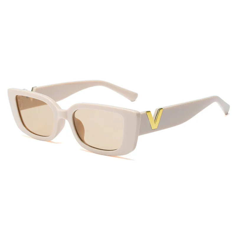 Retro Rectangle Sunglasses for Women – Brand Designer Vintage Small Frame Luxury Sun Glasses | Classic Black Square