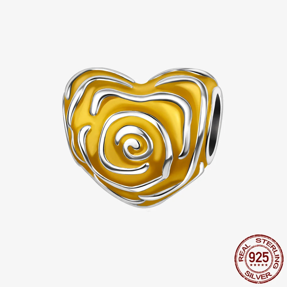 Sparkling Golden Series 925 Sterling Silver Pavé Clip Charm | Fit Original Pandora Bracelet – DIY Jewelry Christmas Gift