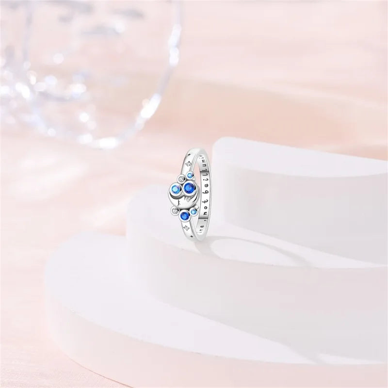 925 Sterling Silver Rings Collection | Bow, Heart, Sun, Moon & Star Zircon Rings for Women Jewelry Gift