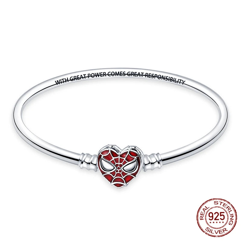 MINISO Marvel 925 Sterling Silver Charms Deadpool Wolverine Beads for Bracelet DIY Jewelry