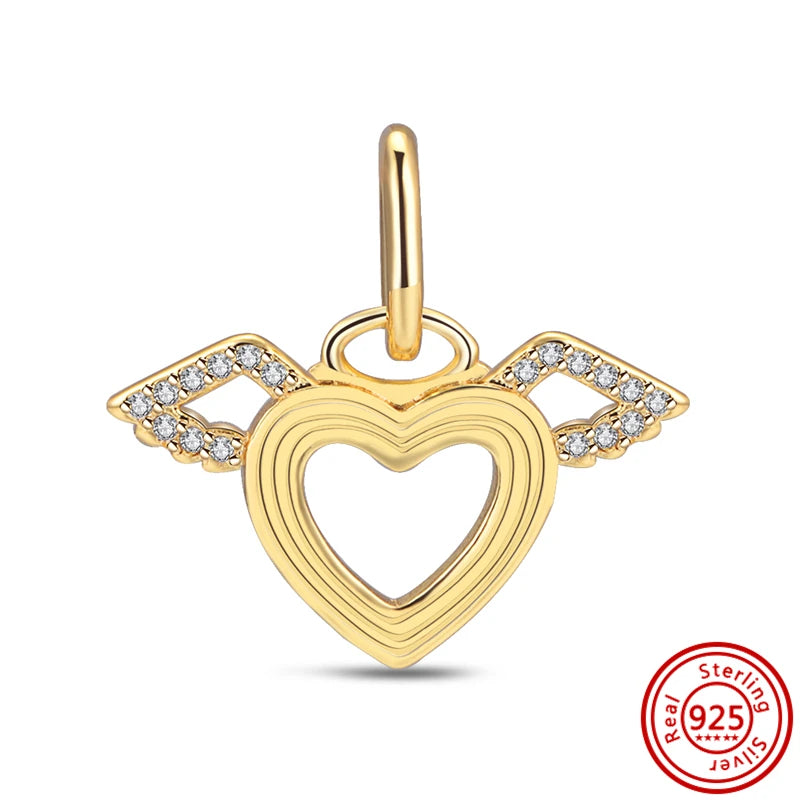 925 Sterling Silver Heart-Shaped Series Sweet Beads | Fit Original DIY Bracelet Women’s Jewelry Accessories Gift