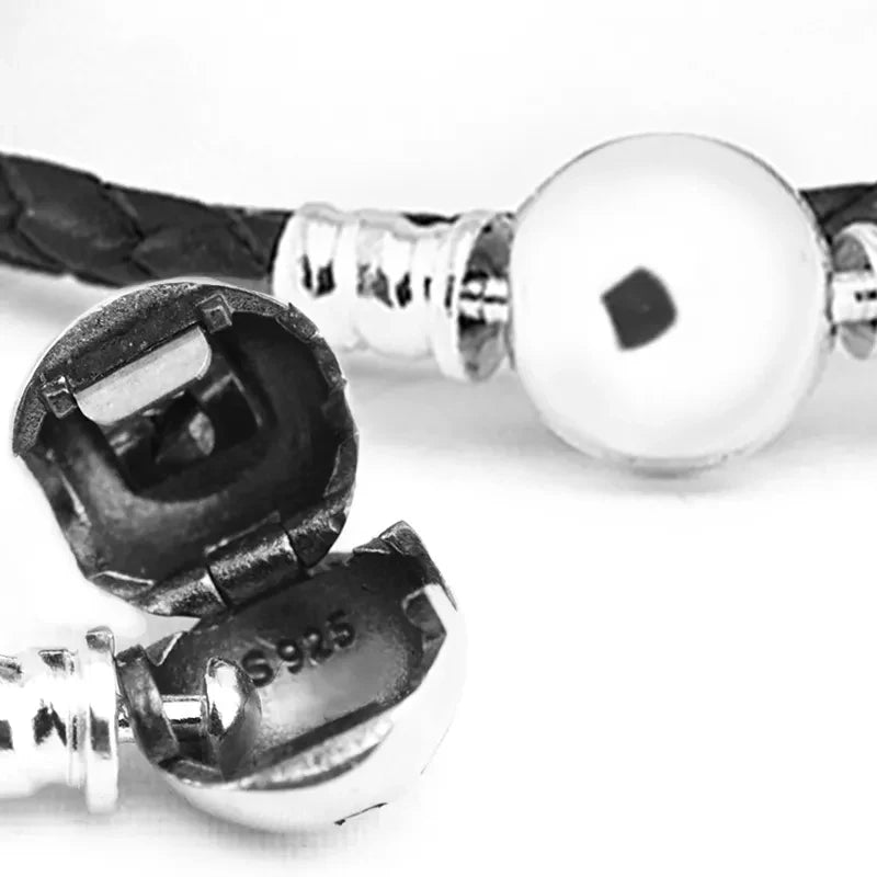 Original Pandoraer Woven Leather Rope Bracelet | Women’s DIY Charm