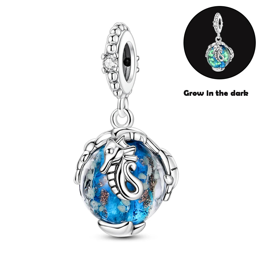 Original 925 Sterling Silver Glowing Firefly Charm Beads – DIY Bracelet Pendant for Women