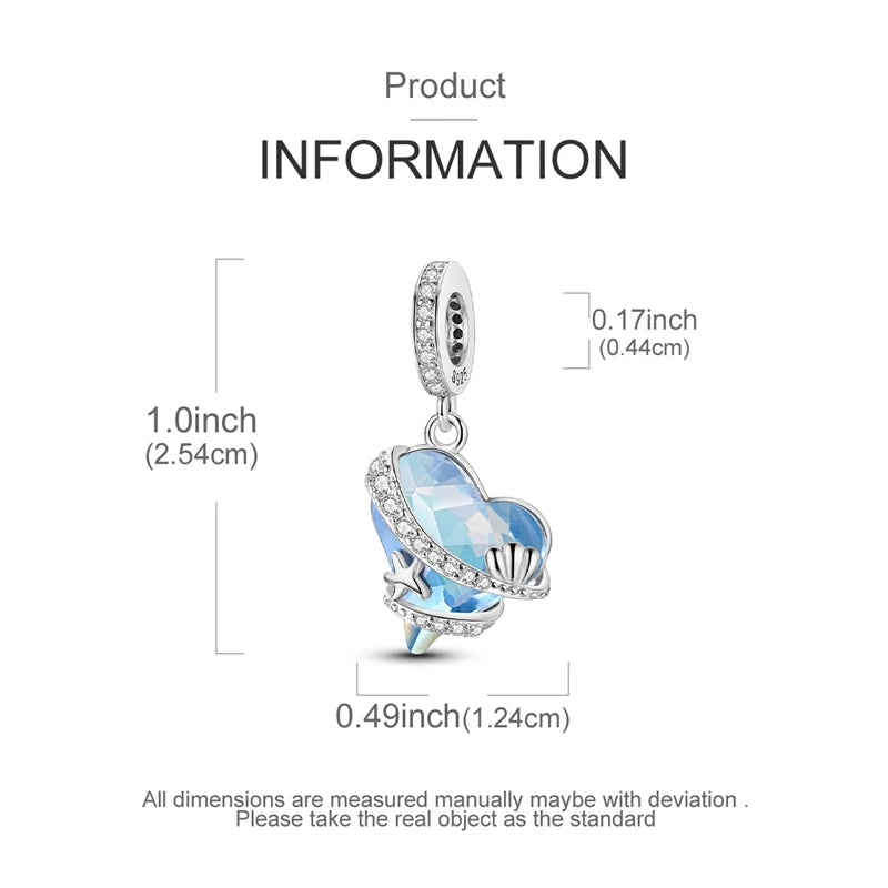 New Summer Ocean Silver Plated Sea Turtle & Starfish Shell Charm | DIY Bracelet Jewelry for Women