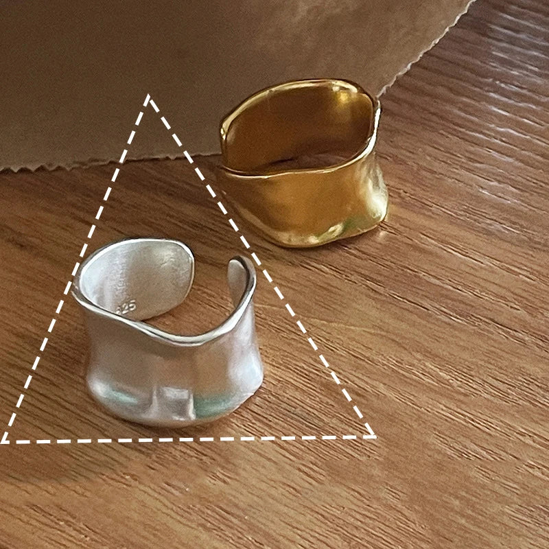 Sam Panda 925 Sterling Silver Adjustable Chain Ring | Vintage Open Finger Ring for Women & Men | Fine Jewelry Gift