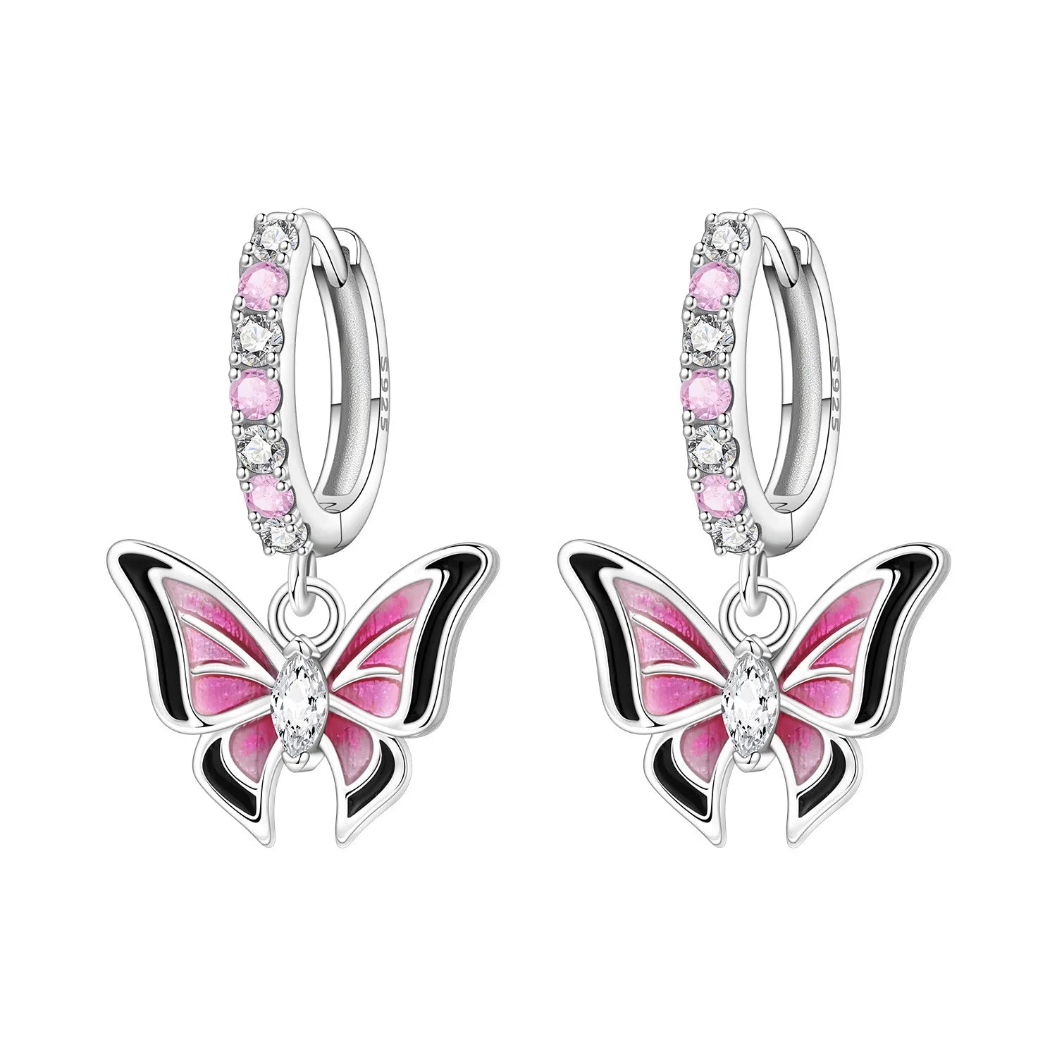 Orstarry 925 Sterling Silver Pink Sweet Bow Drop Earrings | Women’s Original Jewelry Party & Anniversary Gift