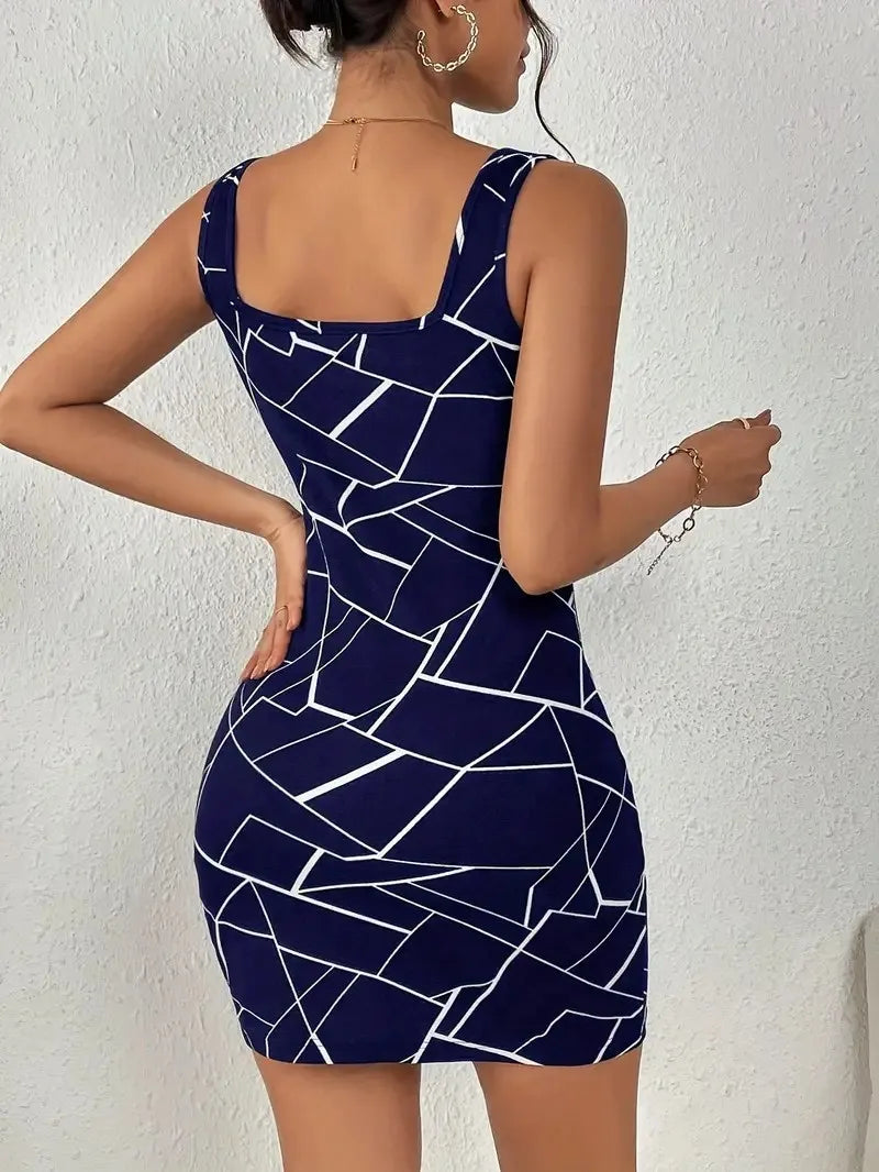 ✨ 2025 Summer New Arrival – Chic Camisole Dress 👗 Temperament Print for Women 🌸 European & American Style Sexy Trendy Dress