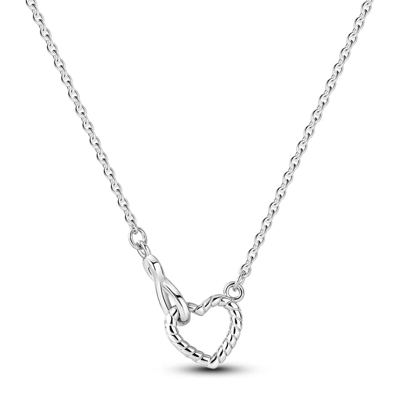 925 Sterling Silver Purple Infinite Love Heart Planet Necklace | Elegant Women’s Fashion Jewelry Birthday Gift