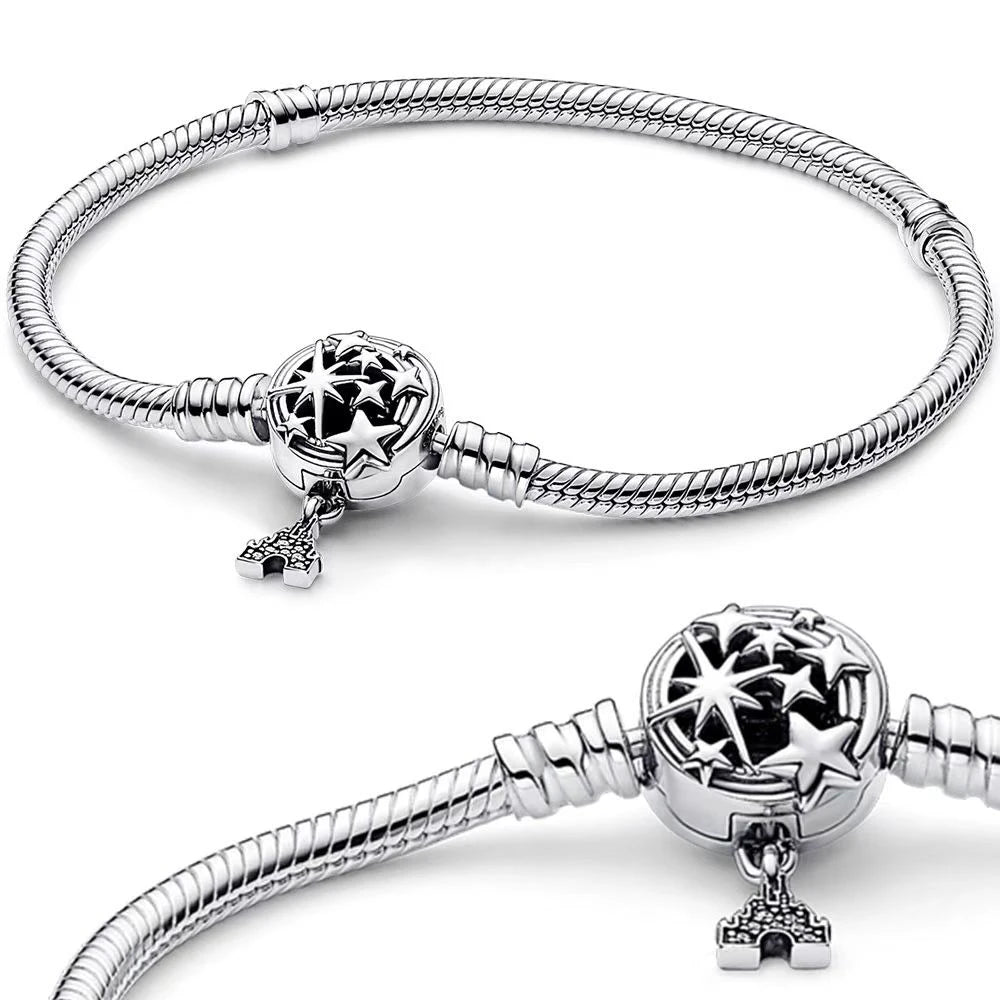 2025 925 Sterling Silver Heart Butterfly Snowflake Dream Catcher Bracelet | Luxurious Women's DIY Jewelry Gift