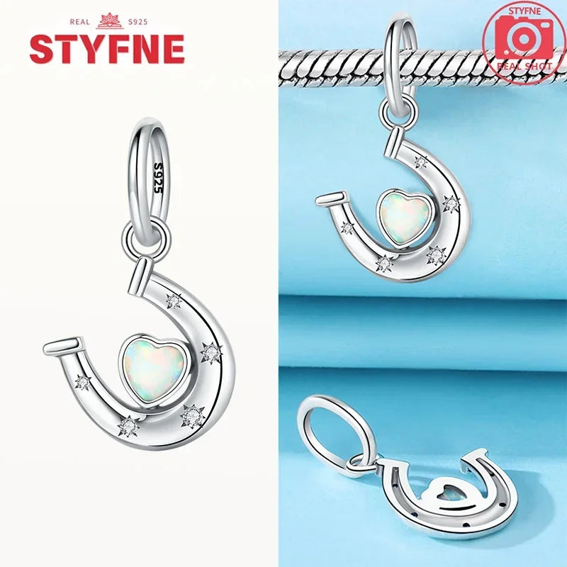 925 Sterling Silver Angel Cross Heart Charms | Fit Pandora Bracelet | Women’s DIY Jewelry Gift