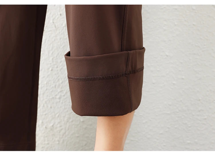 Women’s Loose Straight Sweatpants | Casual Wide Leg Running Pants | Drawstring Yoga Leggings with Side Pockets