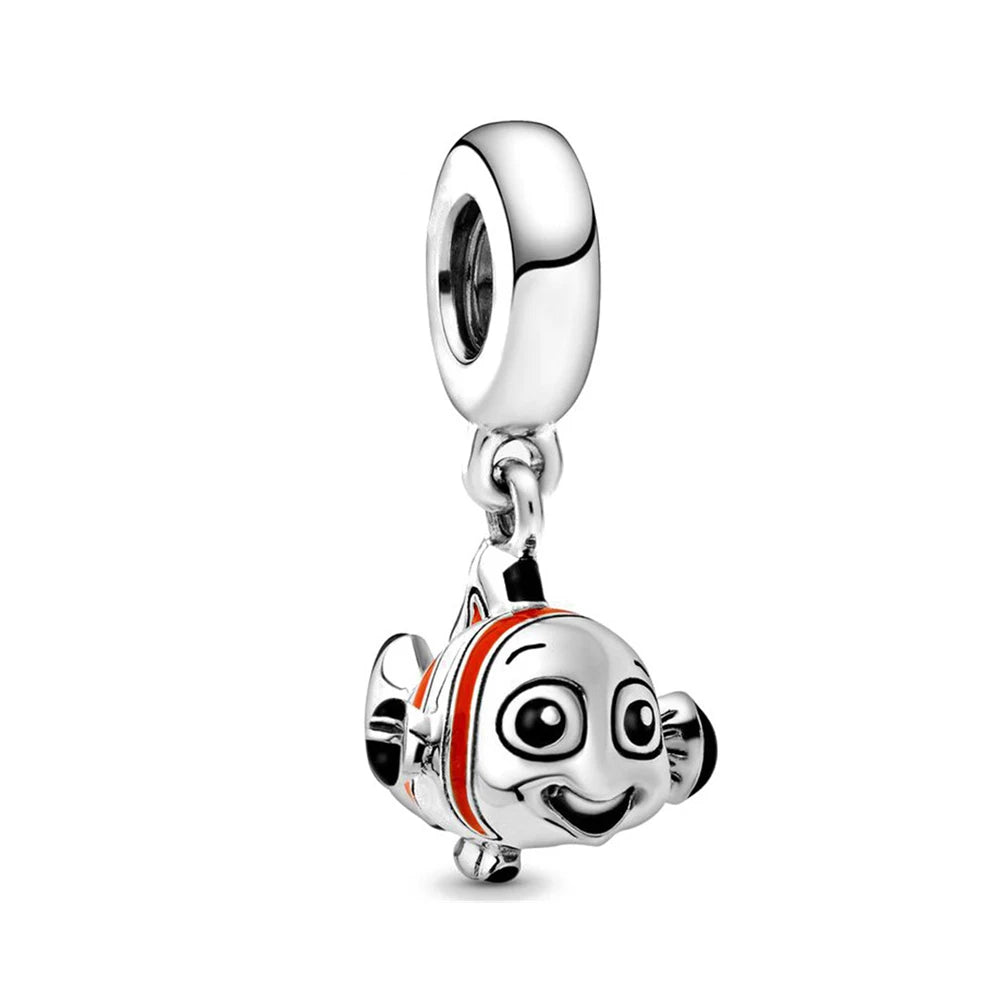 Miniso Disney 925 Sterling Silver Dumbo Mickey Stitch Dalmatians Charms | Fit Original Bracelet DIY Jewelry Accessories