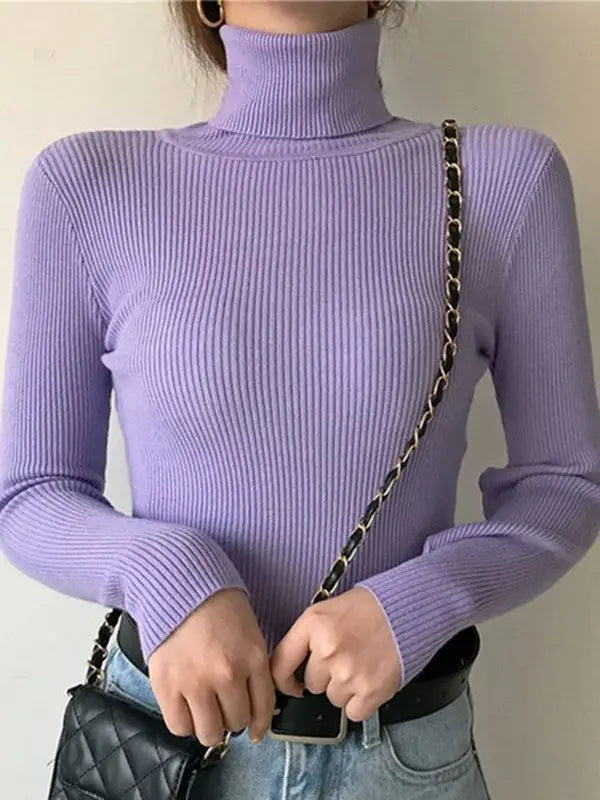 Heliar Women’s Fall Turtleneck Sweater – Soft Knitted Cashmere Pullover, Basic Warm Jumper for Autumn Winter 2024